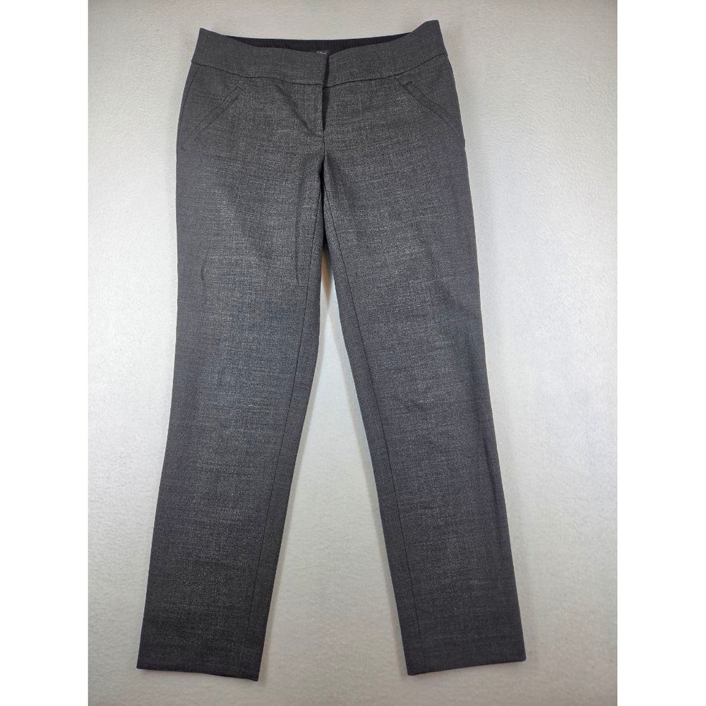 Ann Taylor Loft Marisa Skinny Dress Pants Gray Wool Blend Size 4 Work Trousers
